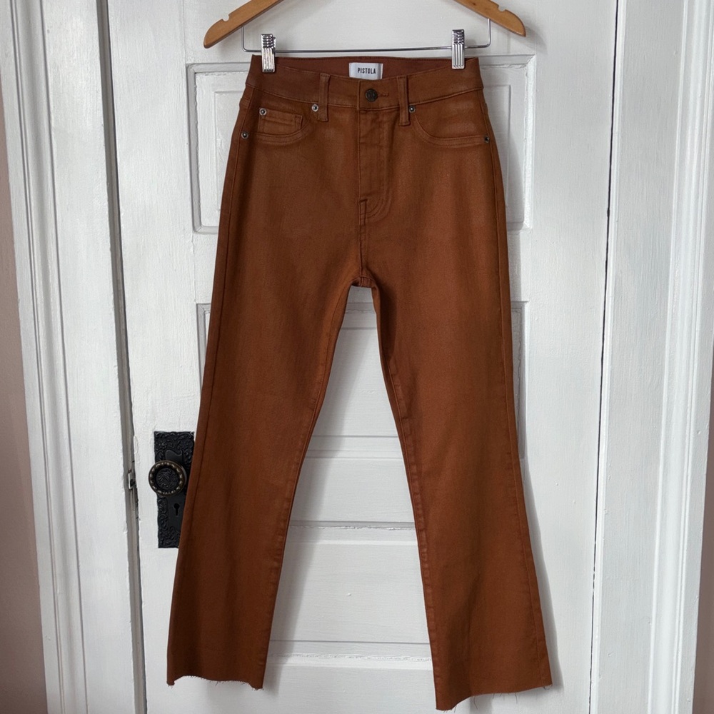 PISTOLA COATED HIGH RISE CROP BOOT JEANS - Picture 2 of 8